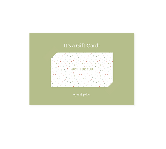 A Jar of Pickles Gift Card (Physical)