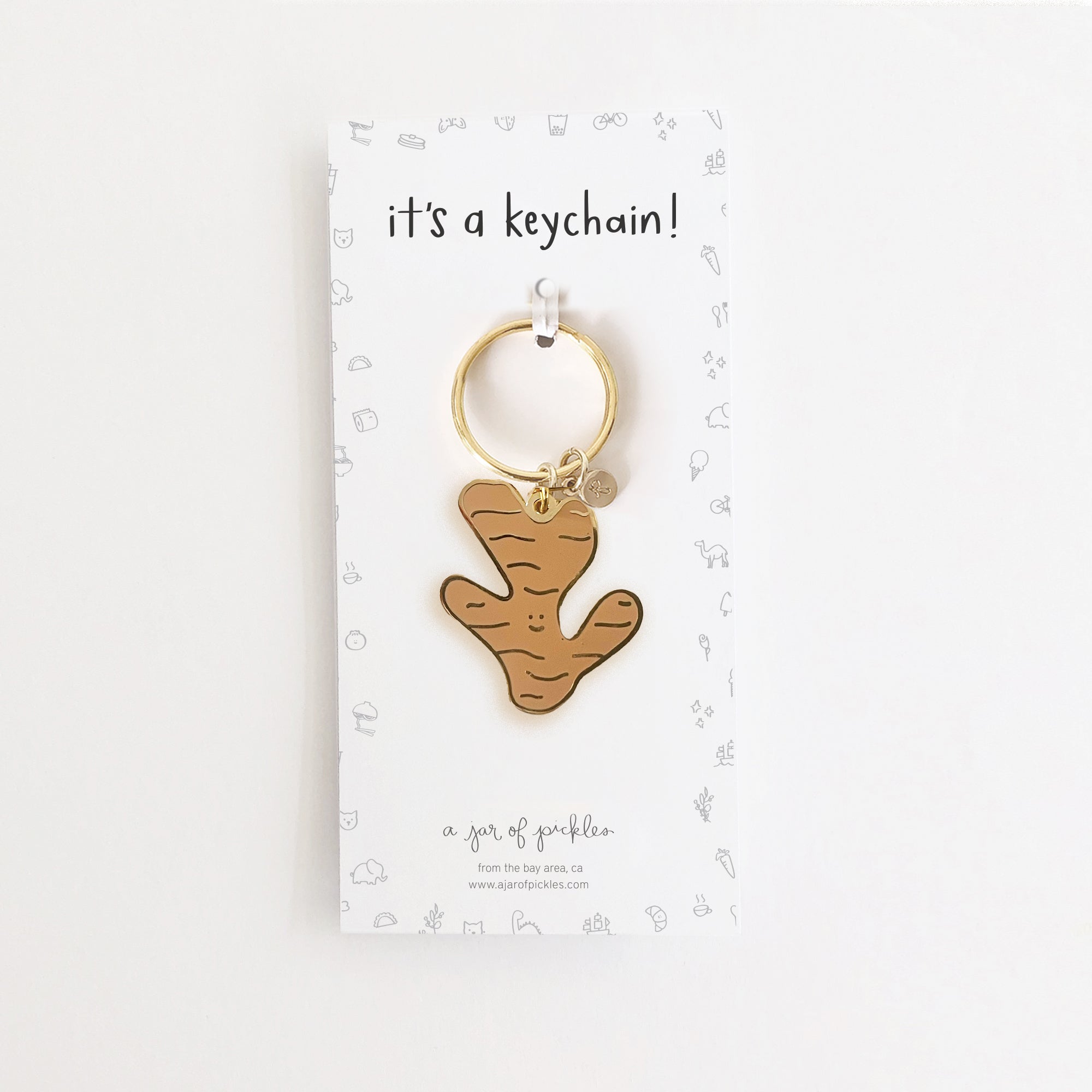 Ginger Enamel Keychain – A Jar of Pickles