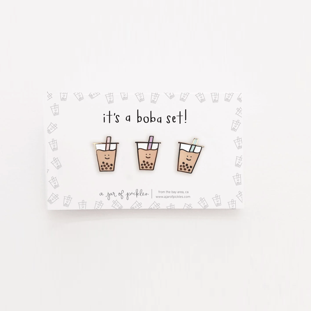 Boba Pin Set of 3