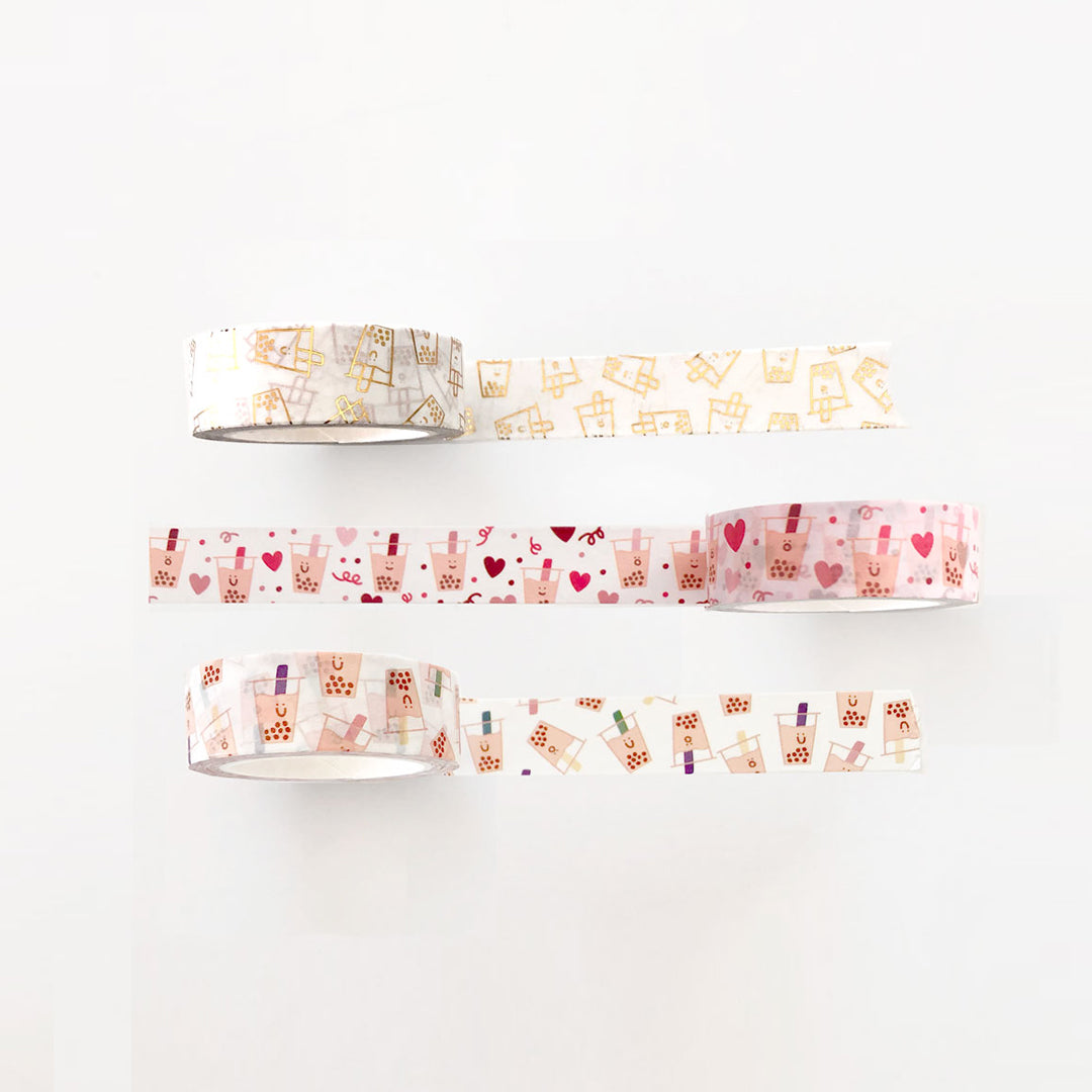 Boba Washi Tape Set of 3