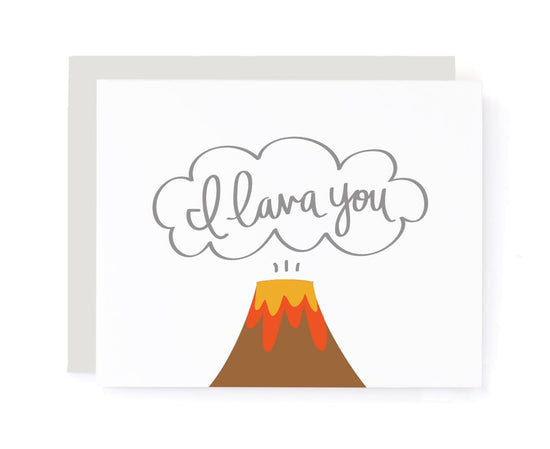 I Lava You Volcano Love Card card A Jar of Pickles
