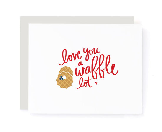 Love You a Waffle Lot Valentines Card card A Jar of Pickles