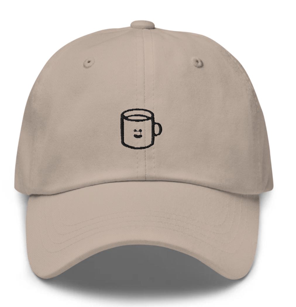 Coffee Cup Embroidered Baseball Cap