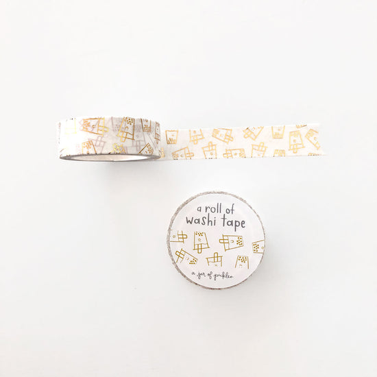 Boba Washi Tape w Gold Foil