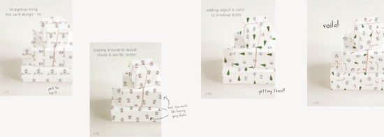 Design process: Fleece Navidad holiday gift wrap