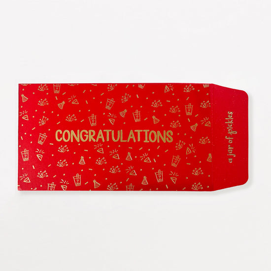 Congratulations Pattern Red Envelope Set of 3