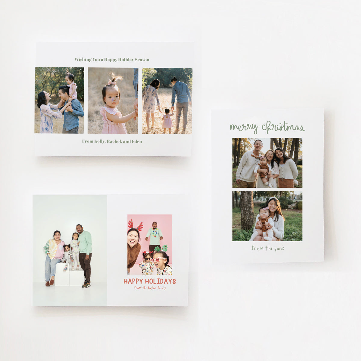 Custom Holiday Stationery: Family Photo Cards (Multiple)