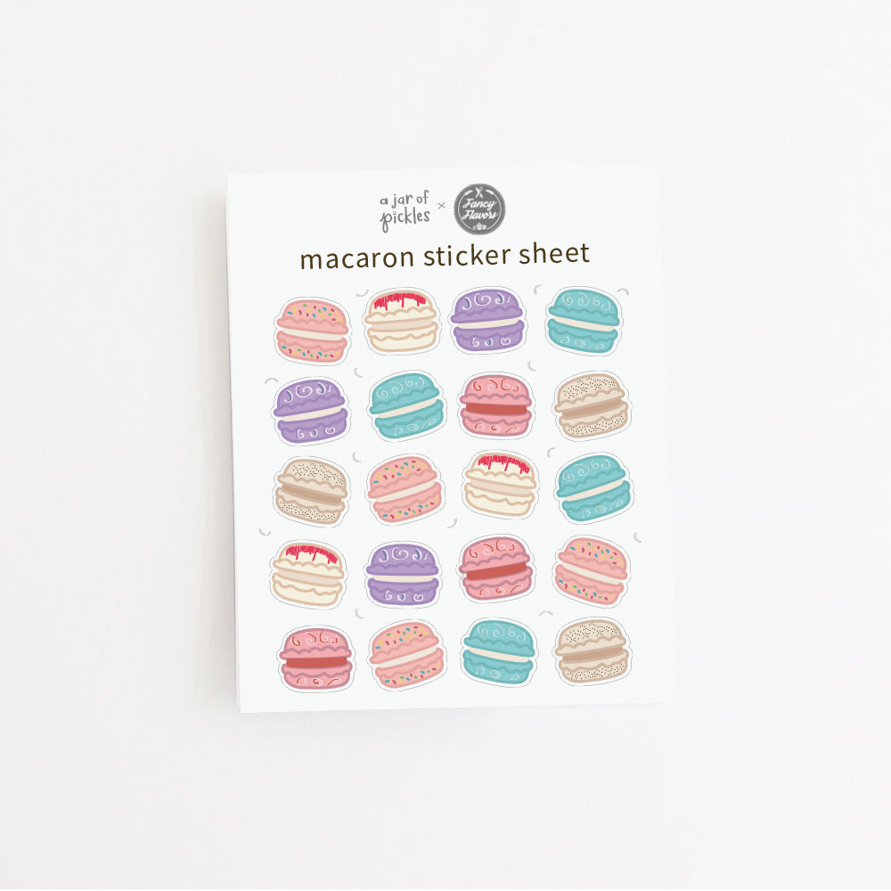 Load image into Gallery viewer, Macaron Sticker Sheet Fancy Flavors Collab
