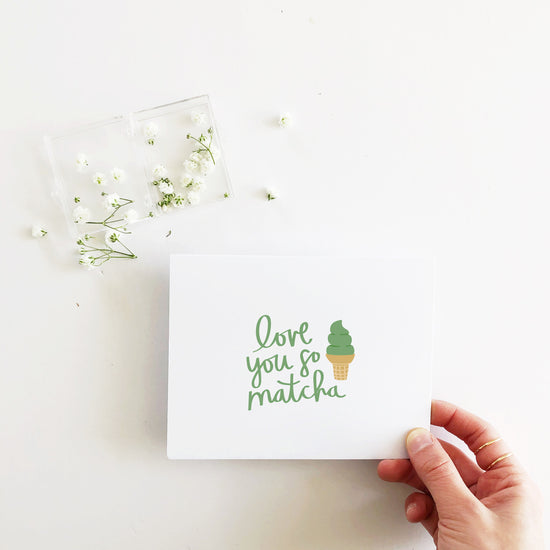 Load image into Gallery viewer, Love You So Matcha Card
