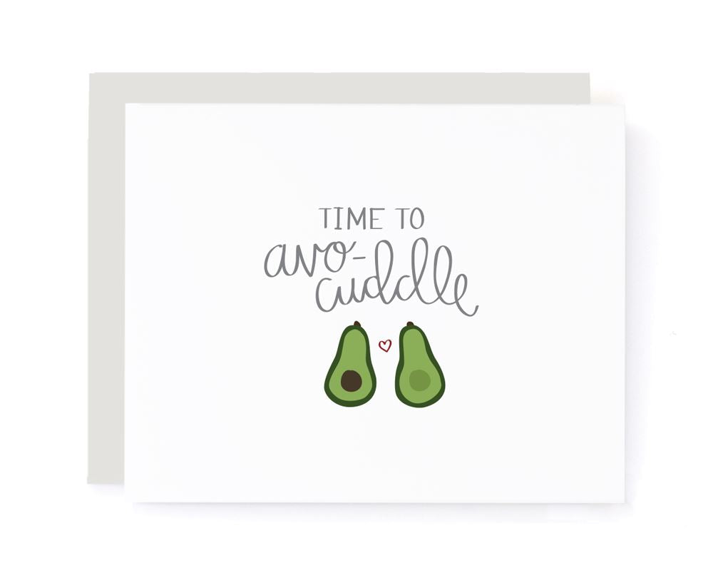Time To Avocuddle Valentines Card card A Jar of Pickles