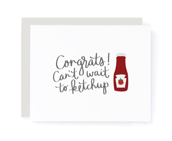 Can't Wait to Ketchup Congrats Card card A Jar of Pickles