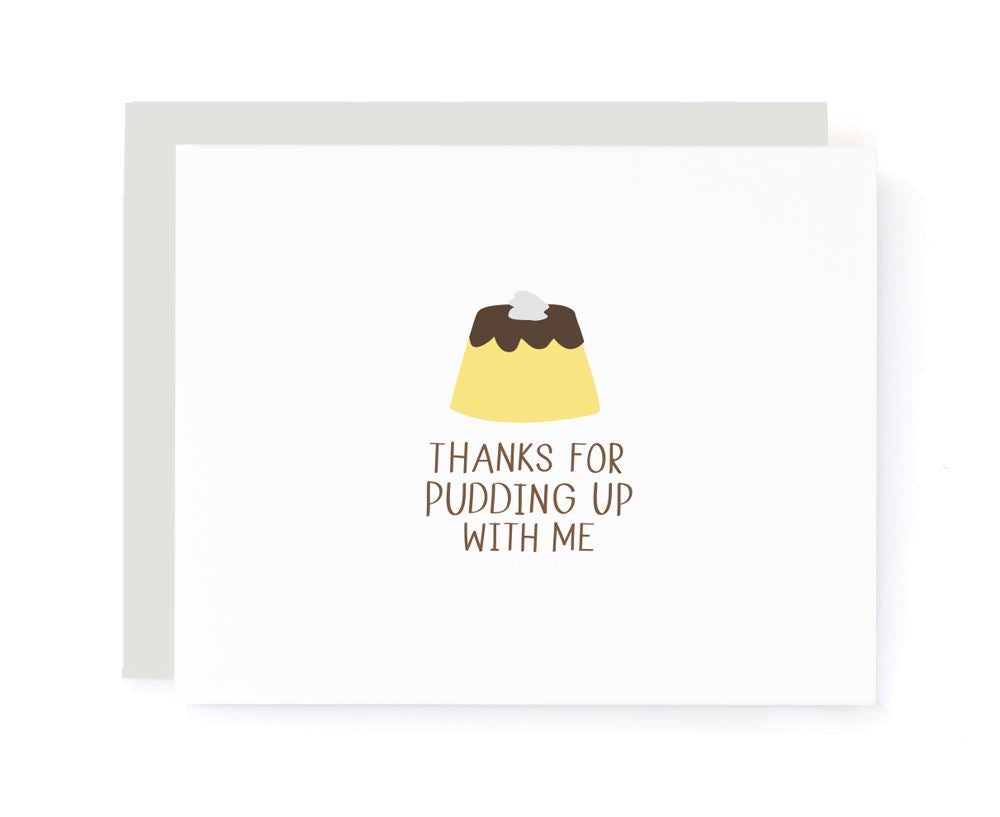 Thanks For Pudding Up With Me Thank You Card card A Jar of Pickles