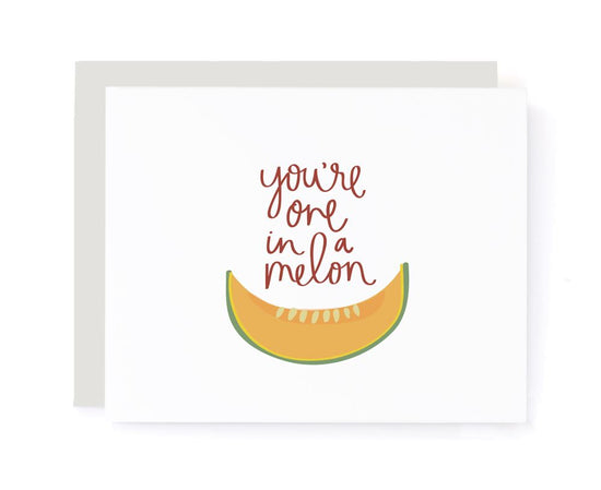 Load image into Gallery viewer, You&amp;#39;re One in a Melon Valentines Card card A Jar of Pickles
