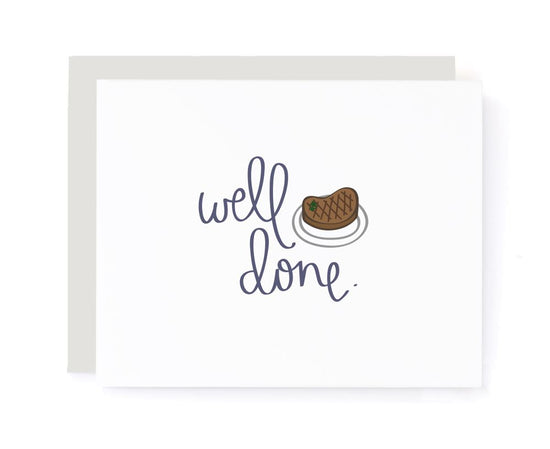 Well Done Steak Congrats Card card A Jar of Pickles