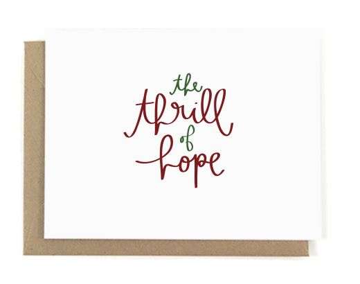 The Thrill of Hope Christmas Card card A Jar of Pickles