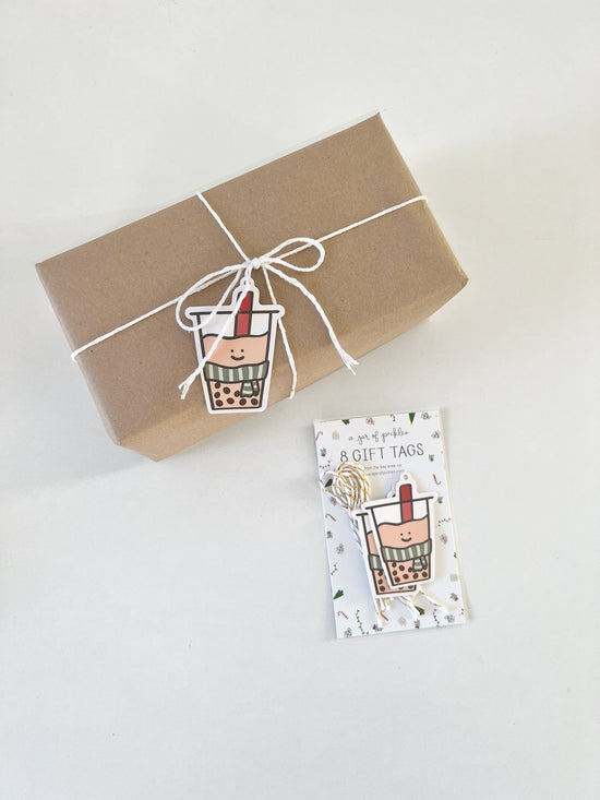 Wine Glass Holiday Gift Tags