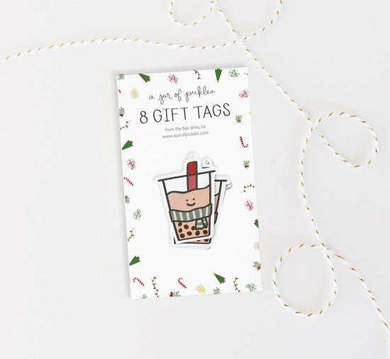 Load image into Gallery viewer, Boba Scarf Holiday Gift Tags
