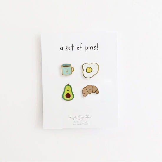 Load image into Gallery viewer, Breakfast Pin Set of 4
