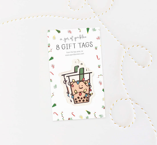Load image into Gallery viewer, Boba Holiday Gift Tags
