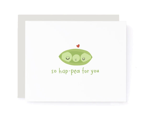 Load image into Gallery viewer, So Hap-pea for You Baby Congrats Card card A Jar of Pickles
