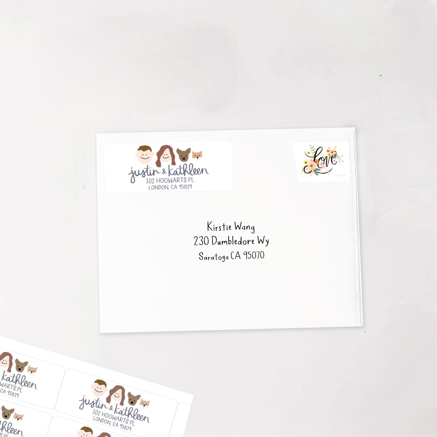 Family Portrait Address Stickers (120 count) A Jar of Pickles