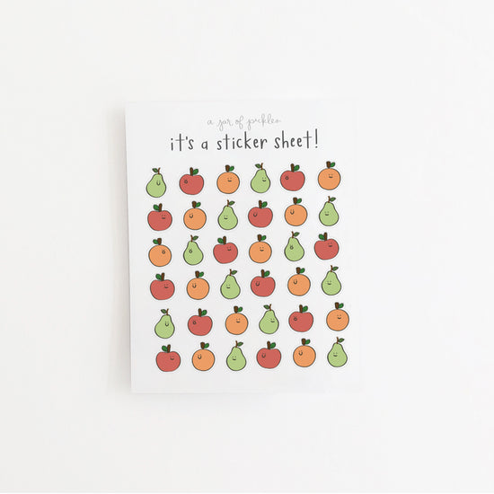 Mini Fruit Clear Sticker Sheet