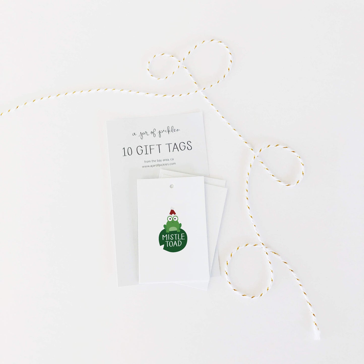 Mistle Toad Holiday Gift Tags