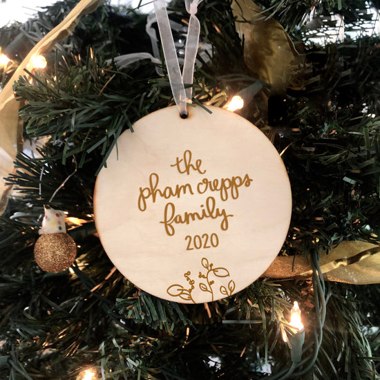 Custom Holiday Ornament: Names