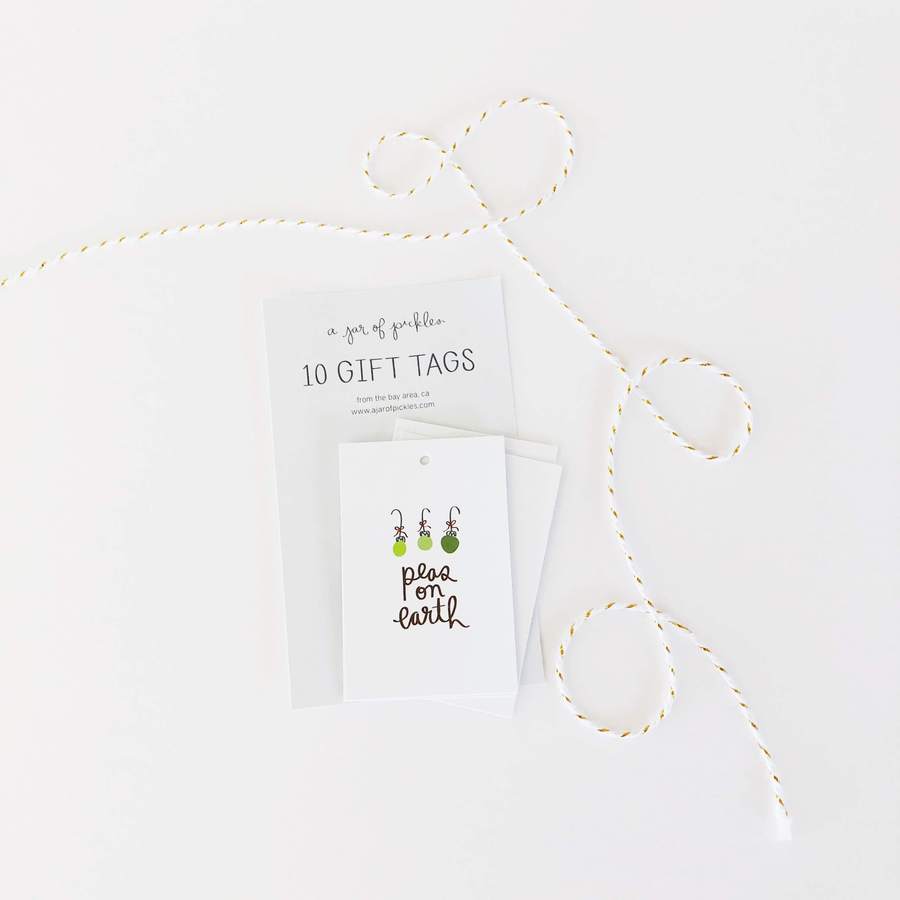 Peas on Earth Holiday Gift Tags