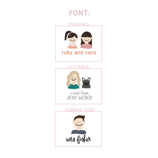 Load image into Gallery viewer, Custom Stickers: Family Portrait Address (100 count)
