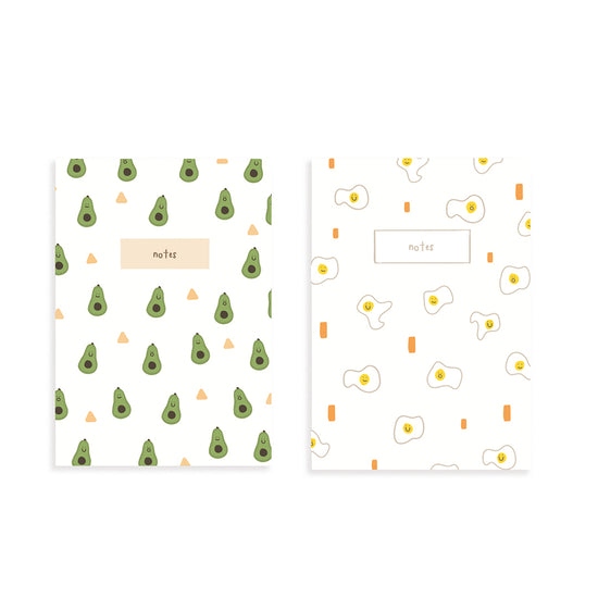 Load image into Gallery viewer, Breakfast Pocket Notebook Set of 2
