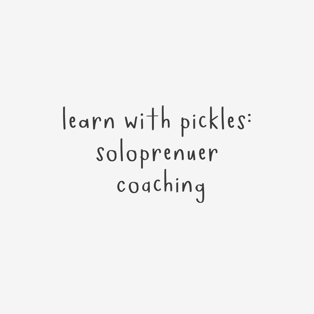 Learn With Pickles: 1-on-1 Solopreneur Consulting