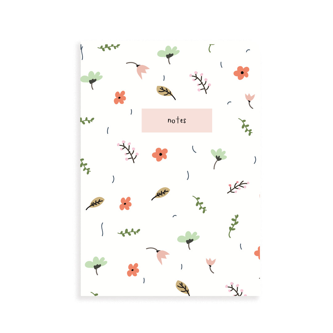 Spring Floral Pocket Grid Notebook