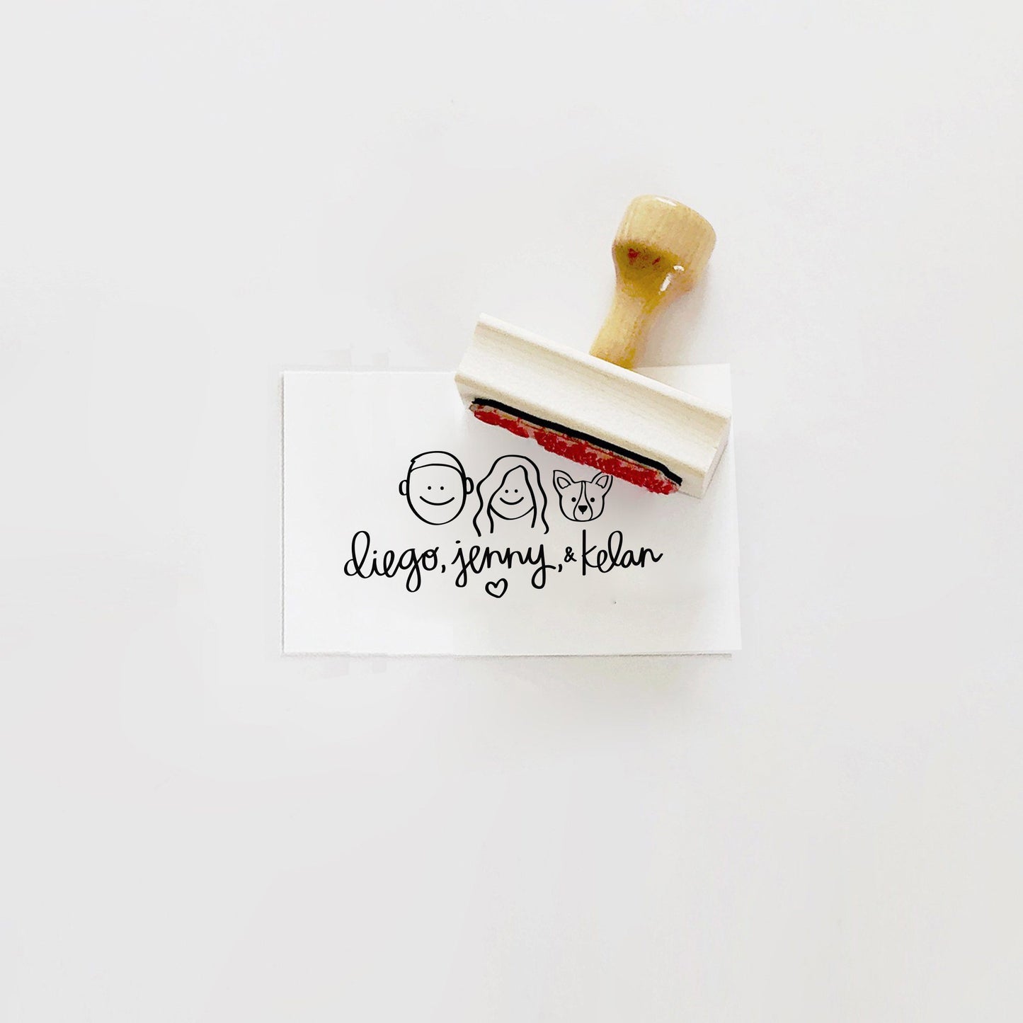 Family Portrait Stamp A Jar of Pickles