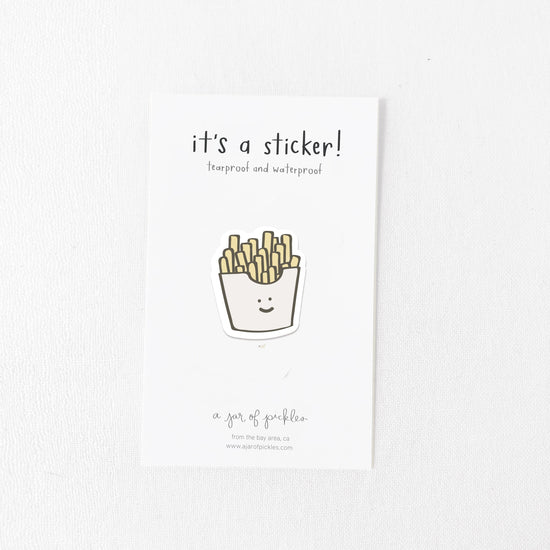Fries Vinyl Sticker A Jar of Pickles