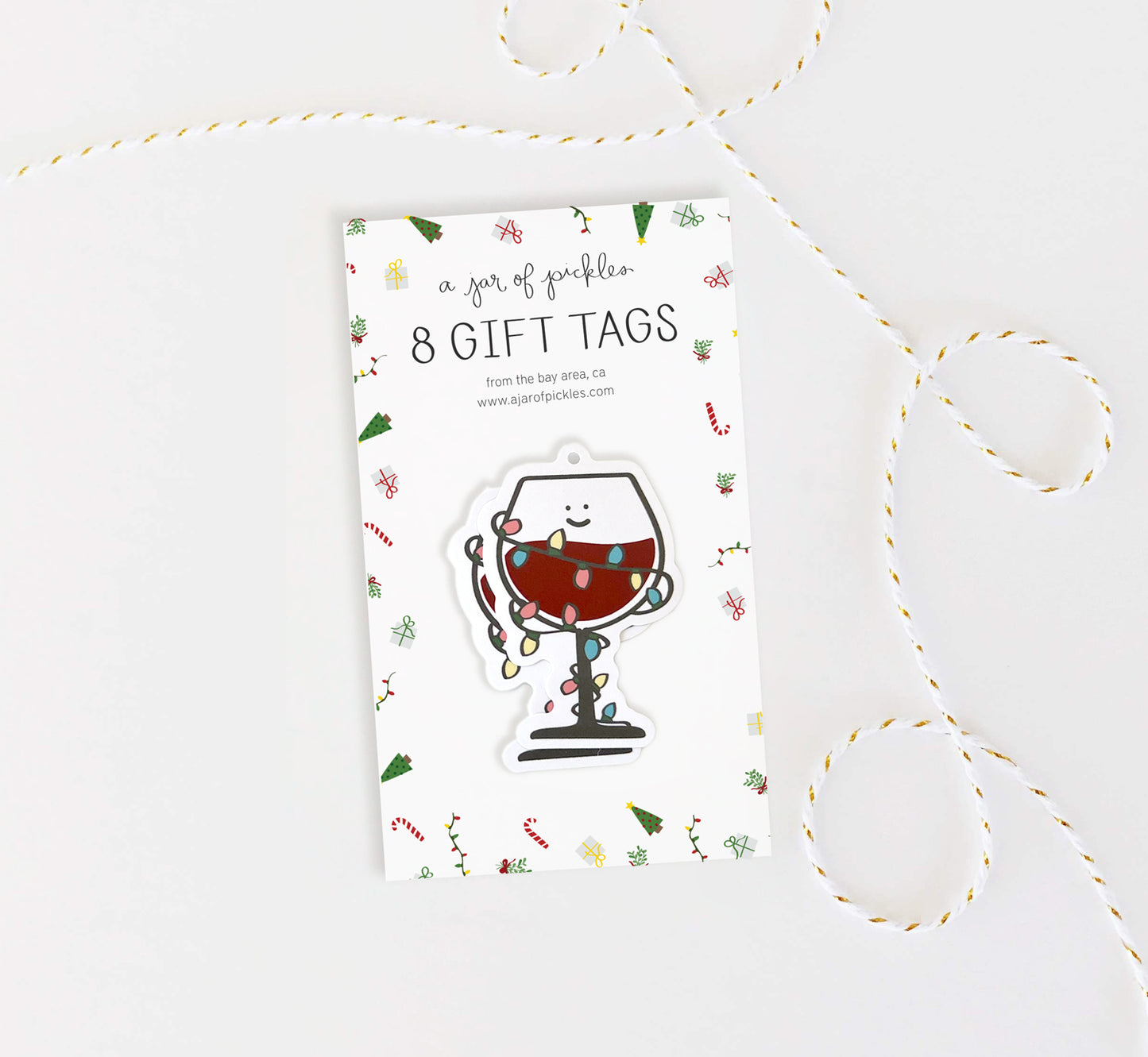 Wine Glass Holiday Gift Tags – A Jar of Pickles
