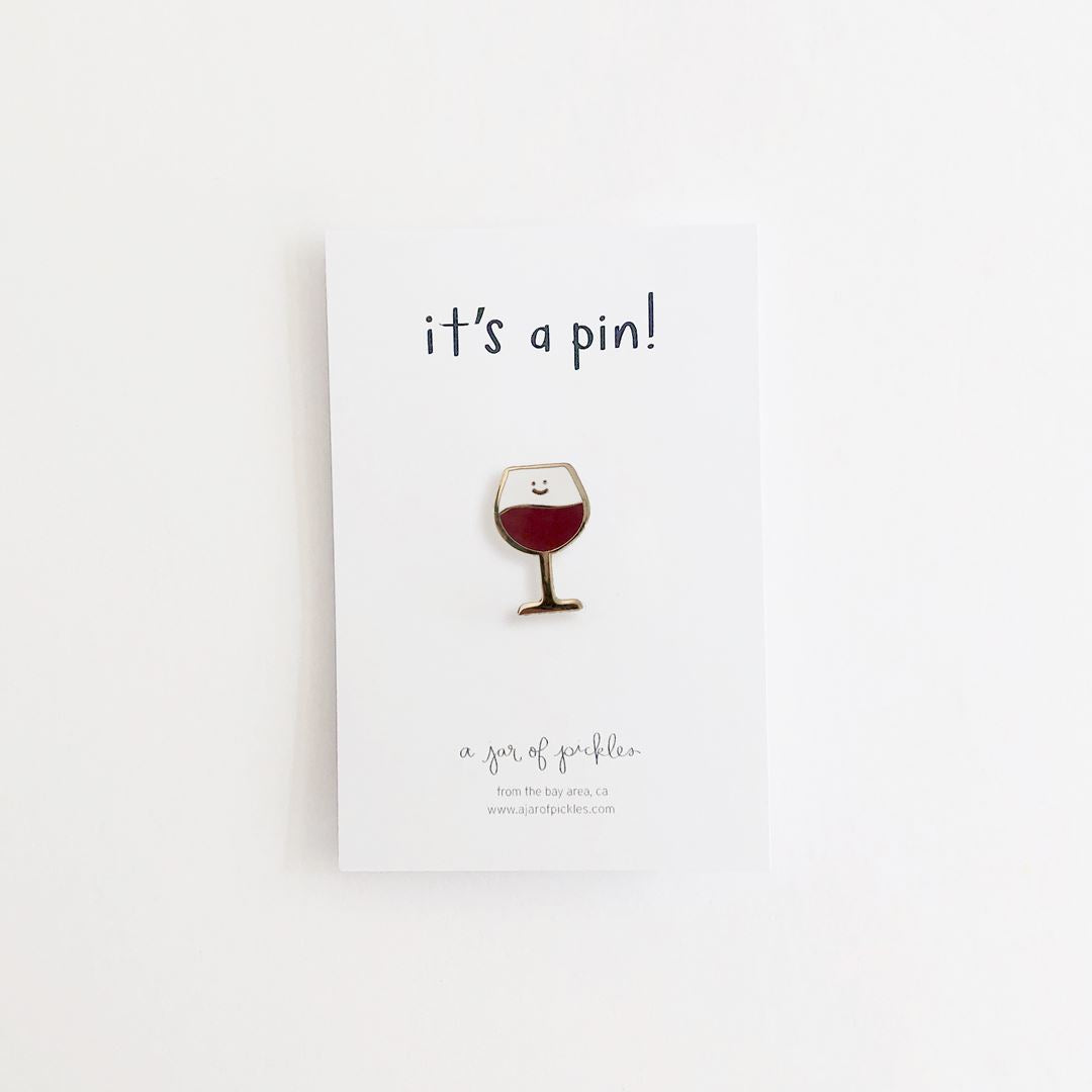 Wine Glass Pin A Jar of Pickles